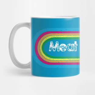 meat ll rainbow retro Mug